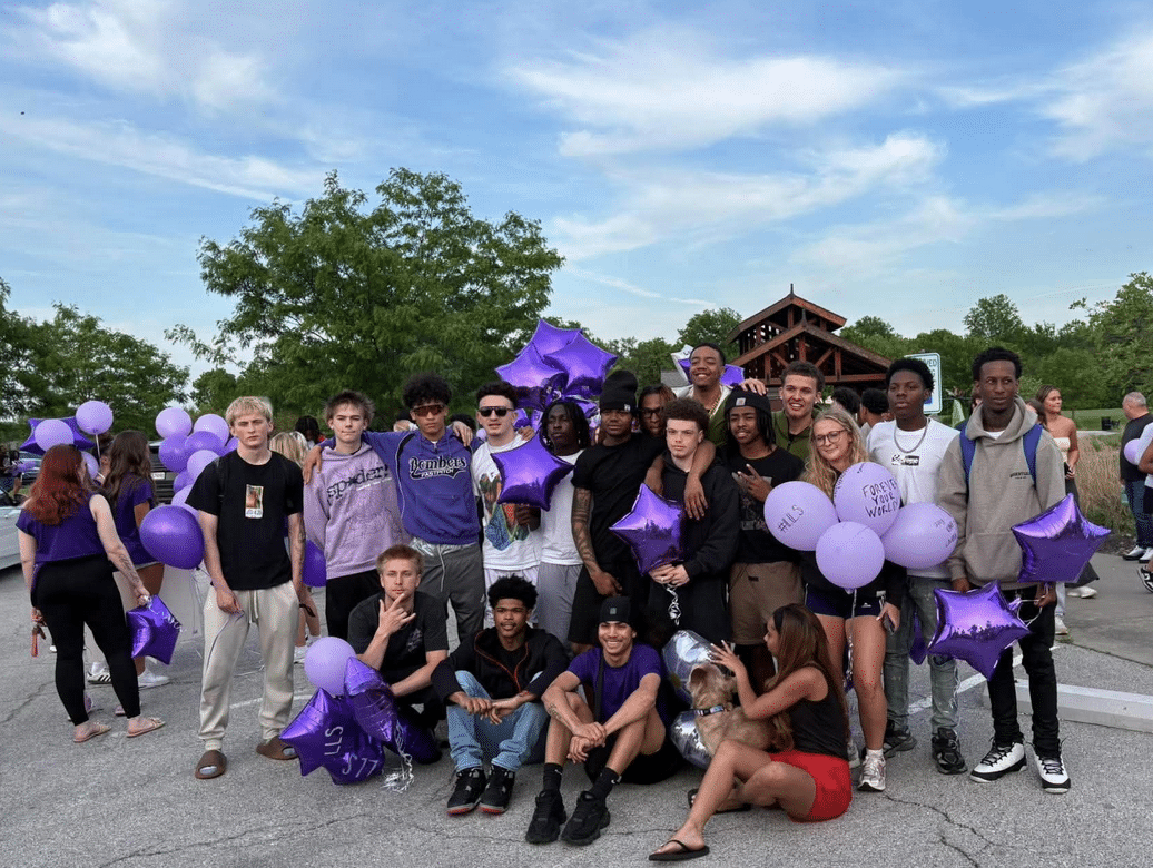 Friends and family of Saveion McConnell gathered at his balloon send-off in Lee's Summit.
